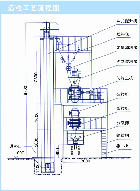 干法輥壓造粒機(jī)工作原理【圖解】